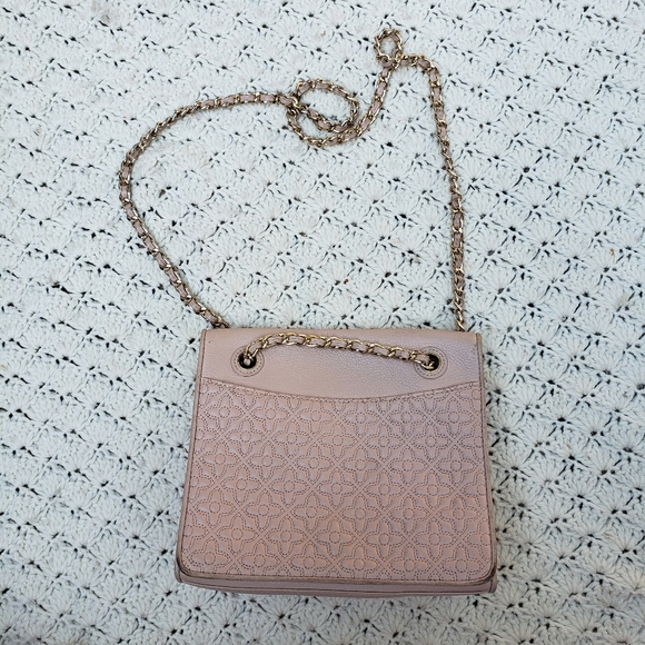 Tory Burch Fleming Quilted Pattern Leather Chain Shoulder Bag Purse
